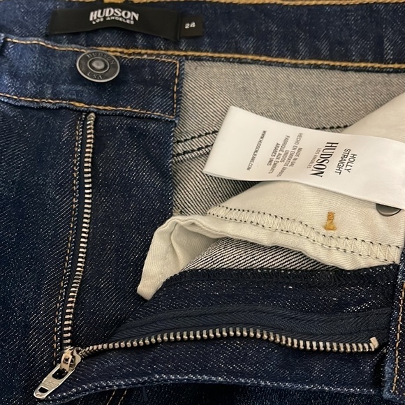 Hudson Holly High Rise Crop Straight Jeans 24 - Picture 10 of 11